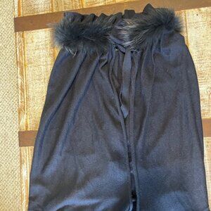 Cashmere Shawl /Wrap Fur Collar
